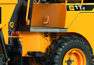 Detailed view of JCB dumper truck