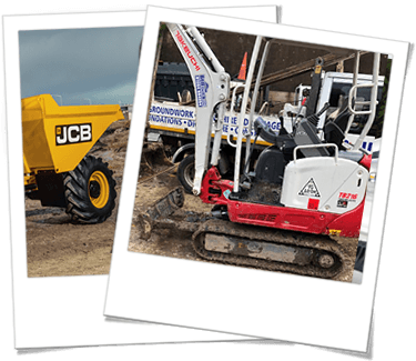 Diggers and dumper trucks