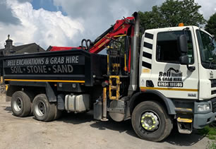 Muck-away lorry in Manchester